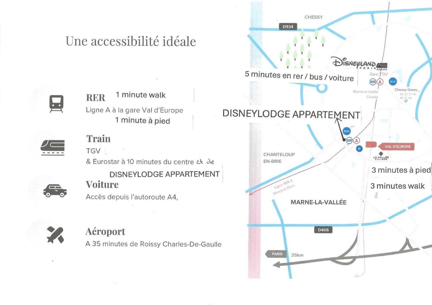 Disney 3 Mn, 14 People , 4 Bedrooms, 2 Parkings Prives Chessy  Exterior foto